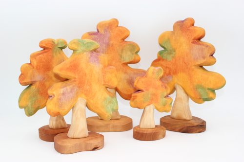 Herbstbäume vierfarbig